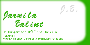 jarmila balint business card